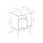 Hanah Home Mesilla de Noche Nogal y Negro 40x55x35cm Tablero Partículas Melamina 18mm
